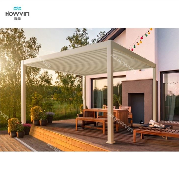 Grey Metal Garden Pergola