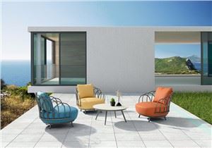 Série de couronnes de sofa de jardin de cadre en aluminium