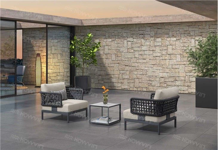 Howvin Outdoor Woven Rope Leisure Sofa Outdoor Garden Courtyard Waterproof Design Sofa